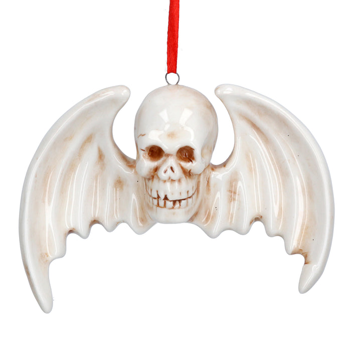 Halloween Ceramic Flying Skull Dec