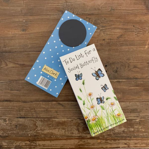 Alex Clark Social Butterfly Magnetic To Do Lists - Maple Stores