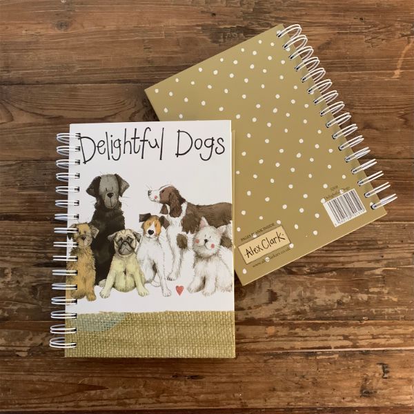 Alex Clark Delightful Dogs Spiral Journal - Maple Stores
