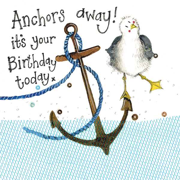 Alex Clark Anchors Away Birthday Card