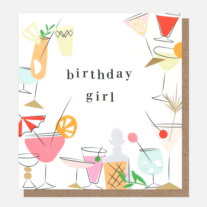 Caroline Gardner Cocktails Birthday Card