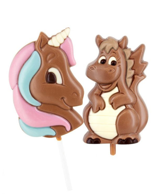Belfine Milk Chocolate Unicorn or Dragon Lollipop