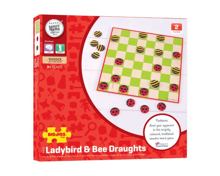 Bigjigs Ladybird and Bee Draughts