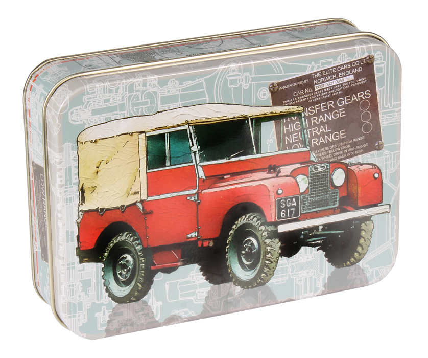 Bramble Red Land Rover Tin of Clotted Cream Shortbread Biscuits
