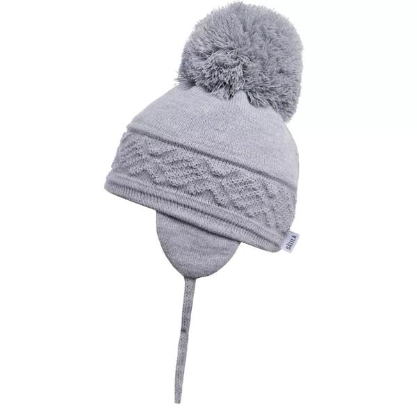 Sätila of Sweden Malva Light Grey Pom-Pom Hat