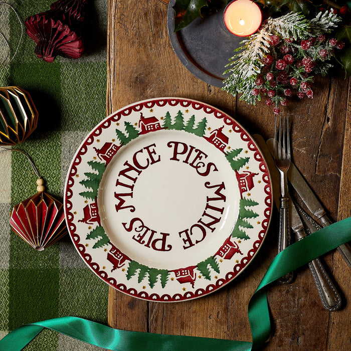 Emma Bridgewater Christmas Cabin Mince Pies 1/2 Inch Plate