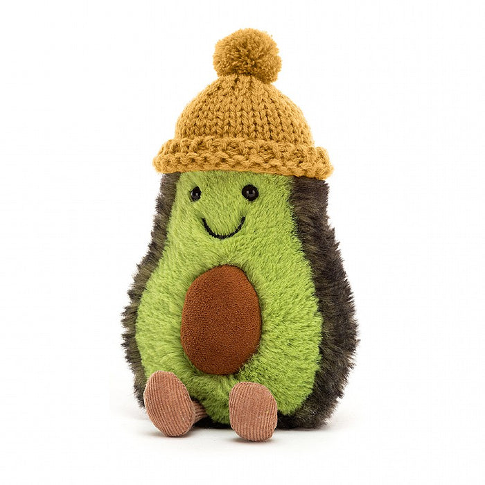 Jellycat  Amuseable Cozi Avocado with a Mustard Hat