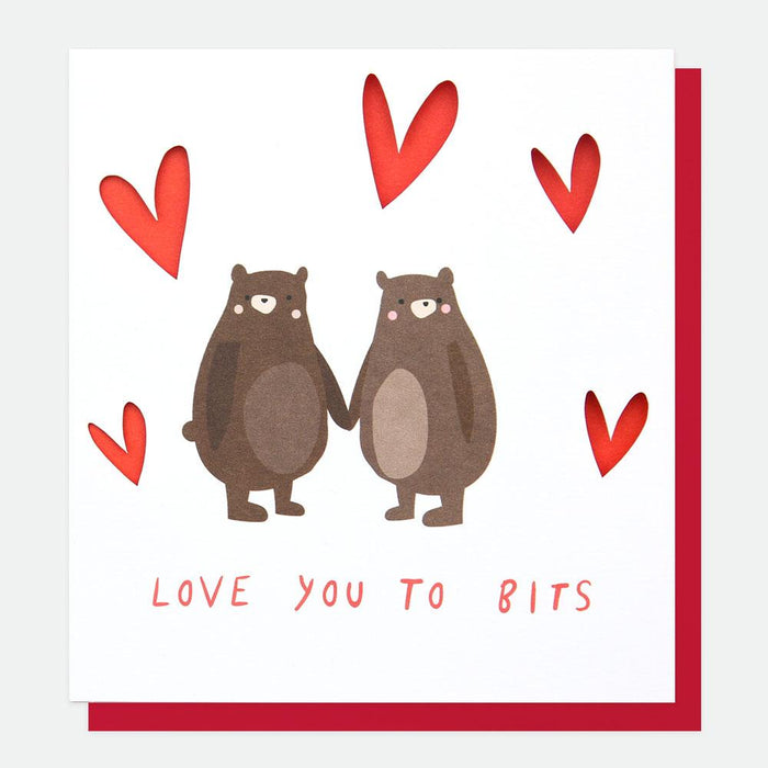 Caroline Gardner Love You To Bits Bears Valentine's Card