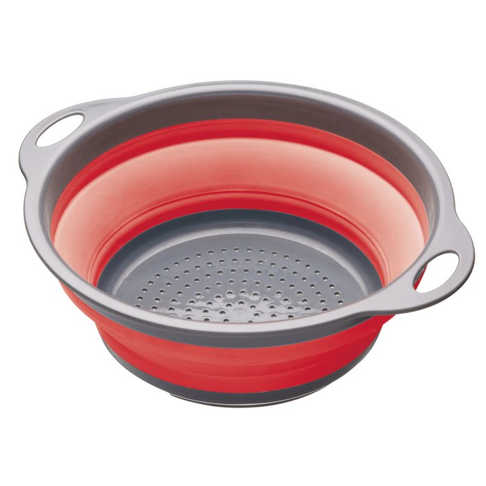 KitchenCraft Colourworks Red Collapsible Colander with Handles
