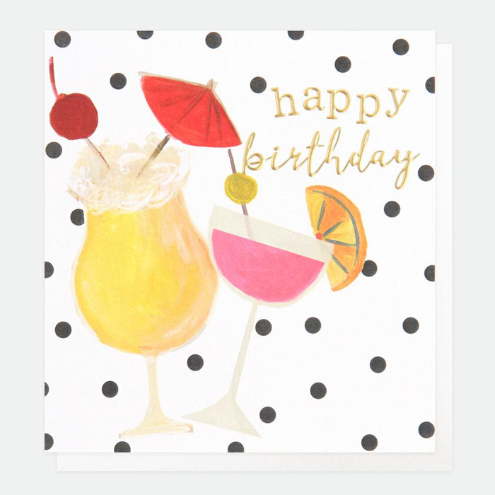 Caroline Gardner Tropical Cocktails Birthday Card