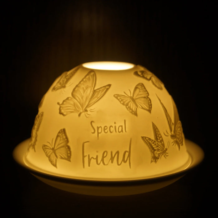 Cello - Special Friend Butterfly Tealight Dome
