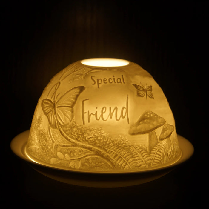 Cello - Special Friend Woodland Tealight Dome