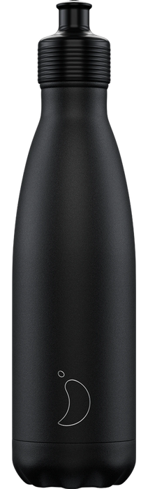 Chilly's Bottle 500ml Sports Bottle Monochrome Black
