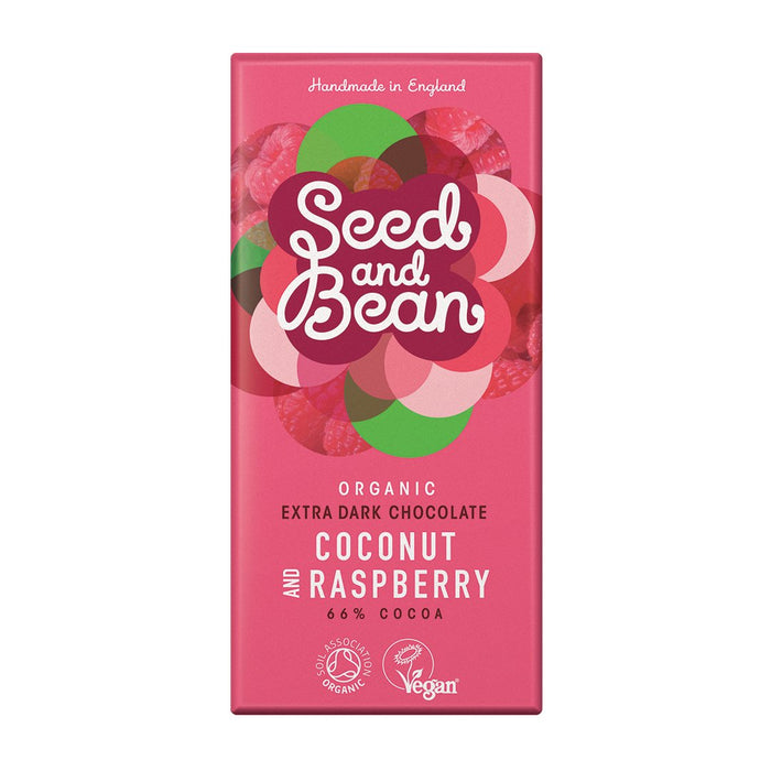 Seed & Bean Coconut & Raspberry Extra Dark Chocolate Bar