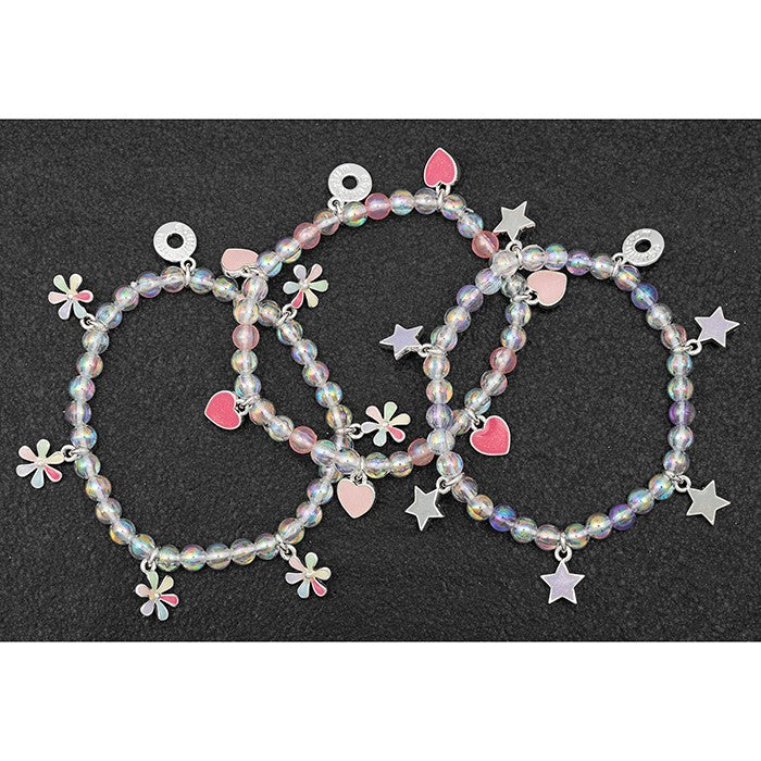 Equilibrium Colourful Silver Plated Charm Bracelet