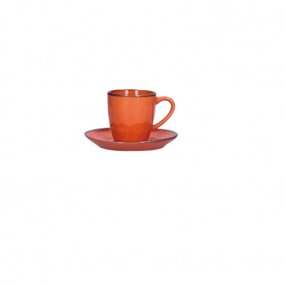 CONCERTO (Orange) Arancione Espresso Cup with Saucer