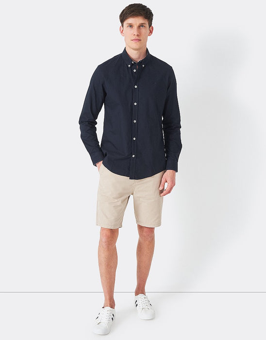 Crew Clothing Slim Fit Oxford Navy Blue Shirt