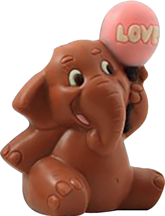 Decorated Hollow Milk Chocolate Love Elephant