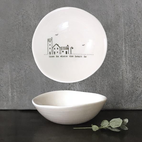 East of India Small Wobbly Bowl - Home Is Where The Heart Is