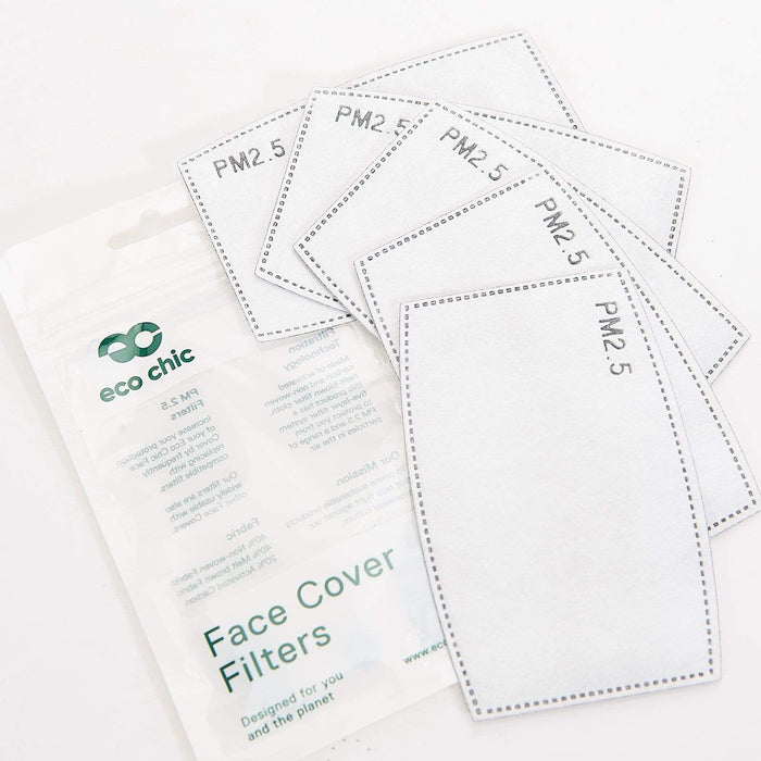 Eco Chic Face Cover 5 Filters Set