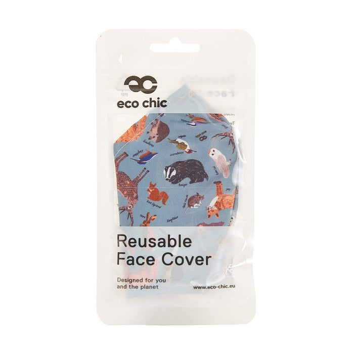 Eco Chic Reusable Face Cover Olive Woodlands