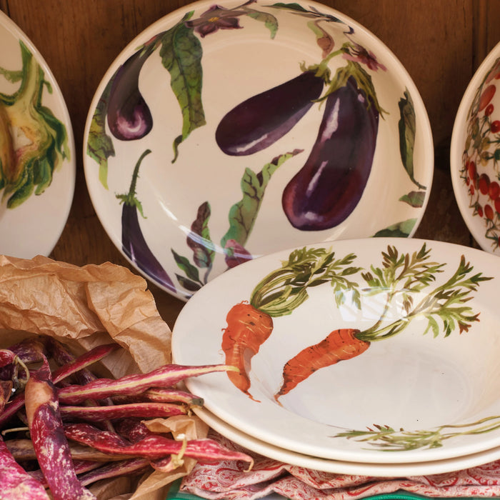 Emma Bridgewater Aubergine & Flowers Medium Pasta Bowl