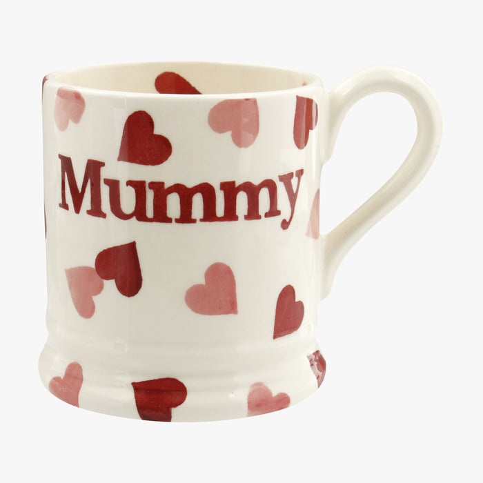 Emma Bridgewater Pink Hearts 'Mummy' 1/2 Pint Mug Boxed