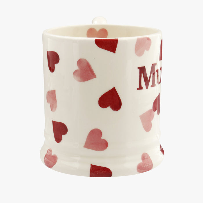 Emma Bridgewater Pink Hearts 'Mummy' 1/2 Pint Mug Boxed