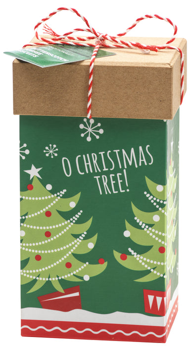 O Christmas Tree Rigid Rectangular Box of Butterscotch Toffee Biscuits