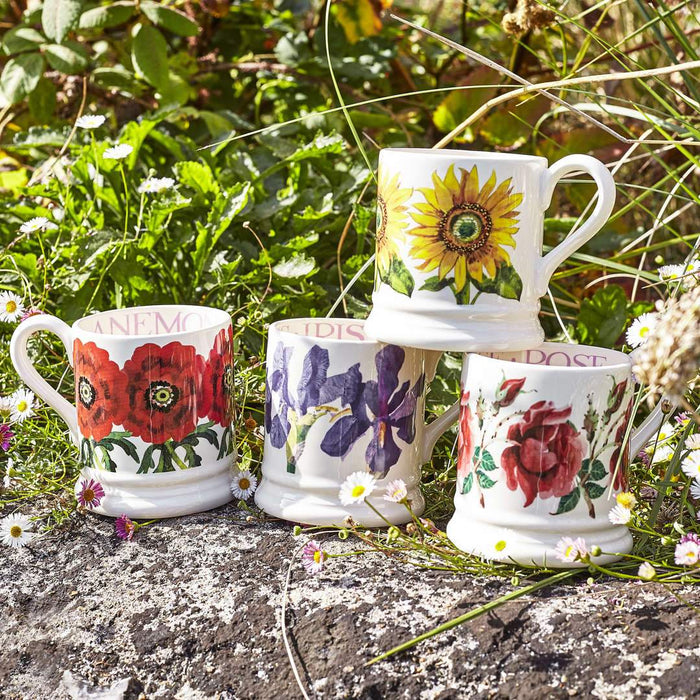 Emma Bridgewater Flowers Blue Iris 1/2 Pint Mug