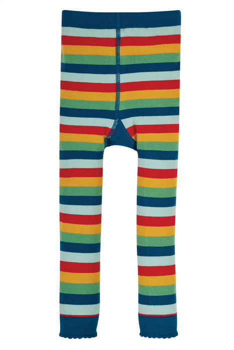 Frugi Rainbow/Fire Engine Little Knitted Leggings