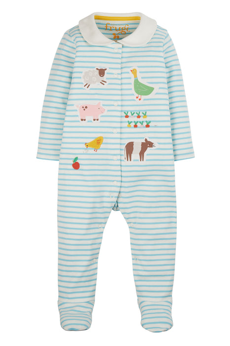 Frugi Blue Stripe Rainbow Joyful Baby Gift Set