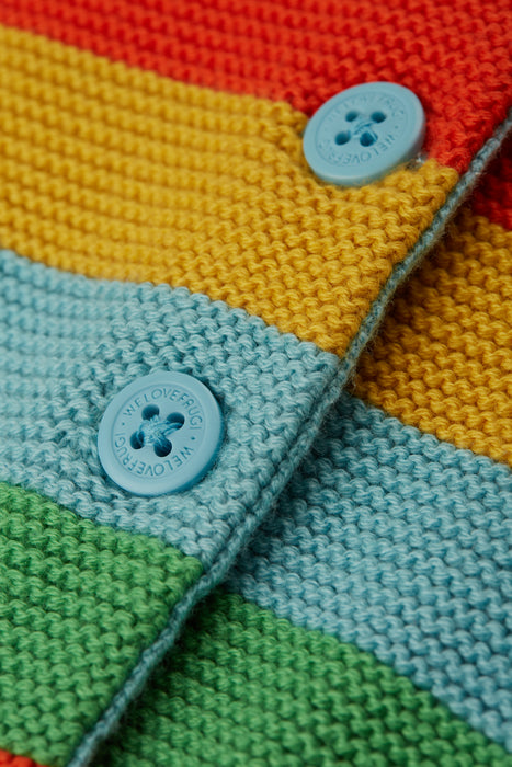 Frugi Blue Stripe Rainbow Joyful Baby Gift Set