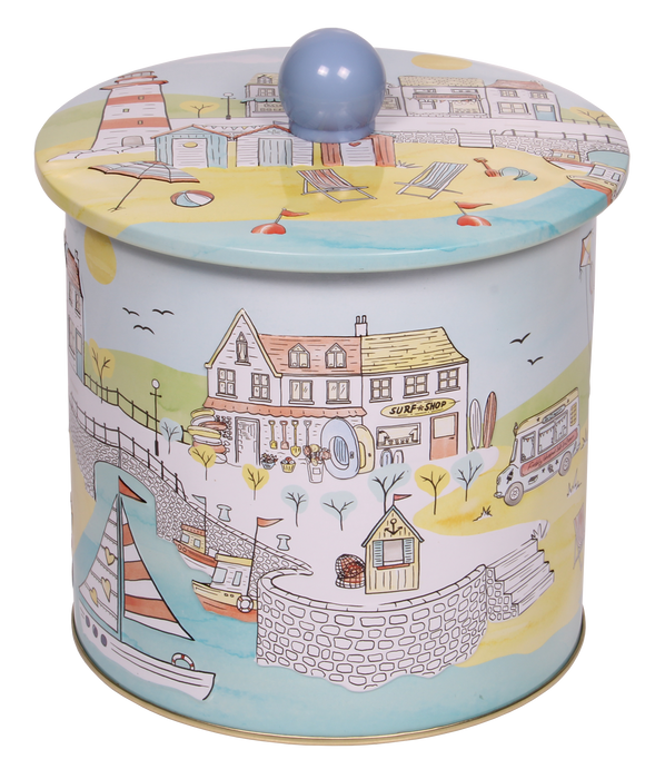 Harbour Embossed Barrel Tin Filled with Shortbread