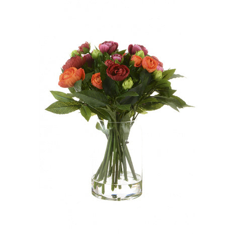 Artificial Flowers - Ranunculus Bouquet in Vase
