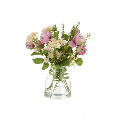 Artificial Flowers - Roses & Wild Flowers in Vase