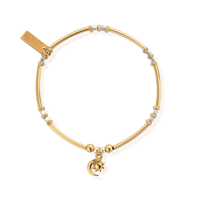 ChloBo Gold & Silver Dainty Moon & Sun Bracelet
