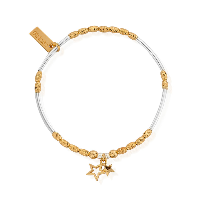 Chlobo Gold & Silver Double Star Bracelet