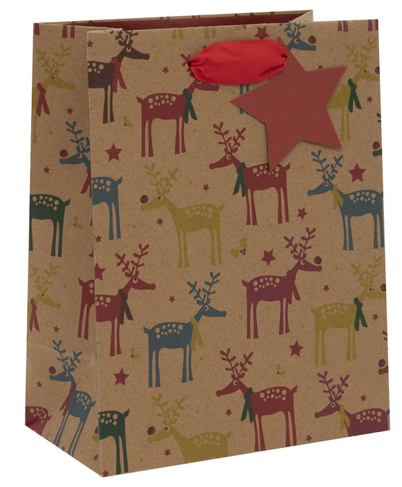 Glick Oh Deer Kraft Medium Gift Bag