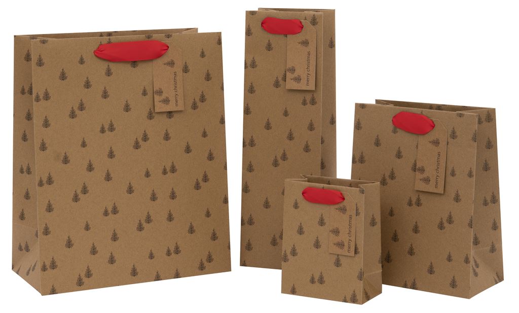 Glick Winter Trees Kraft Medium Gift Bag