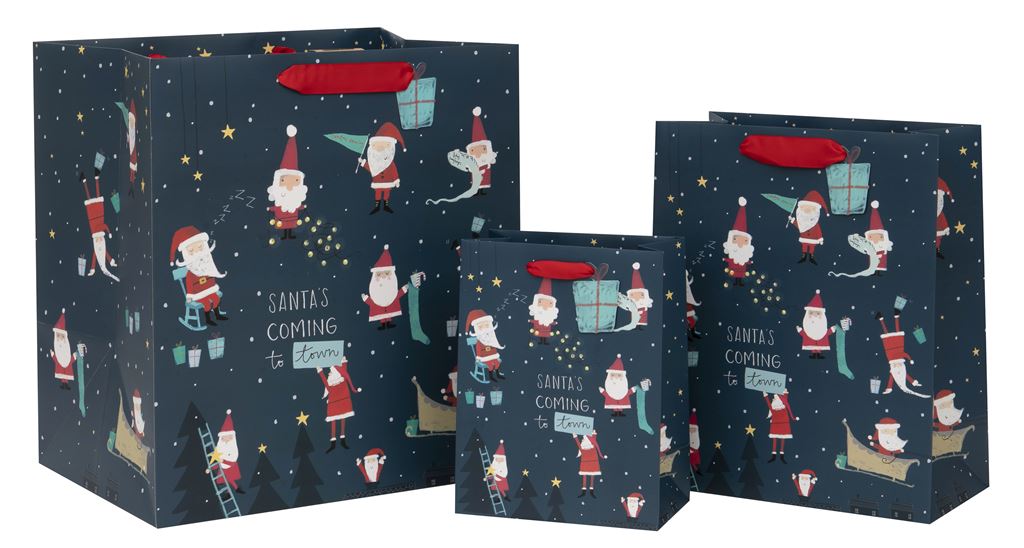 Glick Santa Is Coming To Town Medium Gift Bag