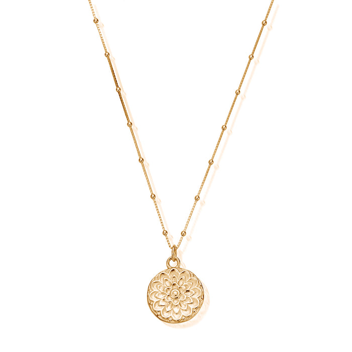 Chlobo Gold Bobble Chain Moon Flower Necklace