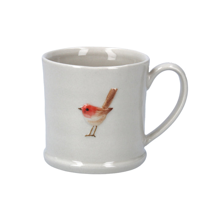 Gisela Graham Ceramic Mini Mug with Robin