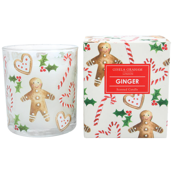Gisela Graham Gingerbread & Candy Cane Boxed Candle