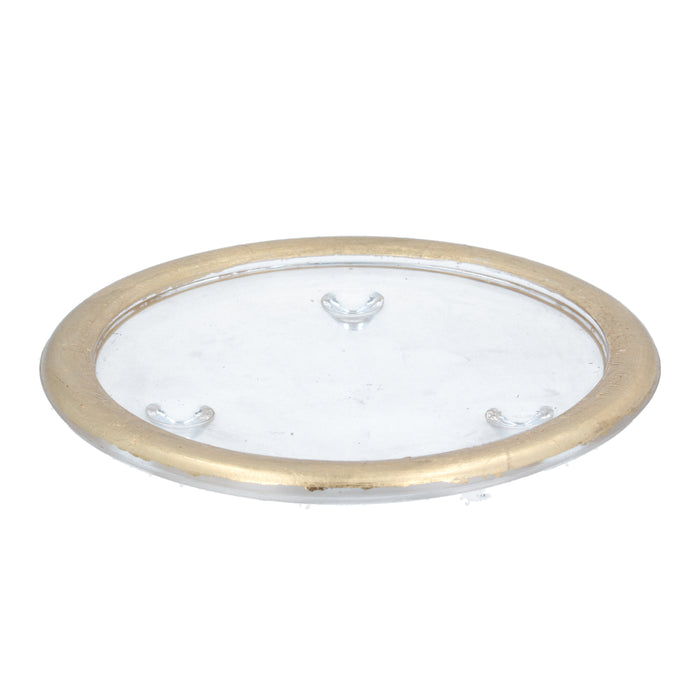 Gisela Graham Gold Glass Candle Plate