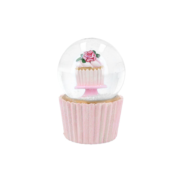 Gisela Graham Pink Cake Snow Dome