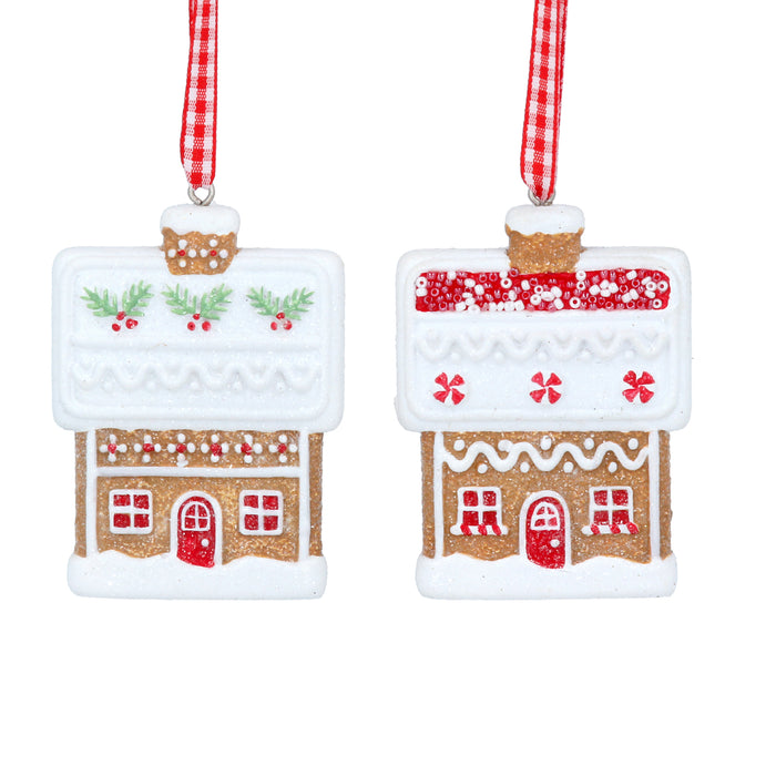 Gisela Graham Resin Gingerbread House Decoration