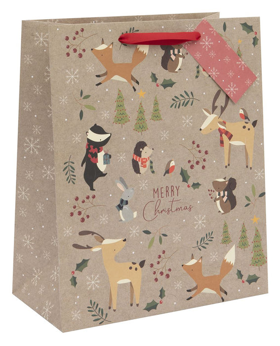 Glick Christmas In The Woods Large Gift Bag