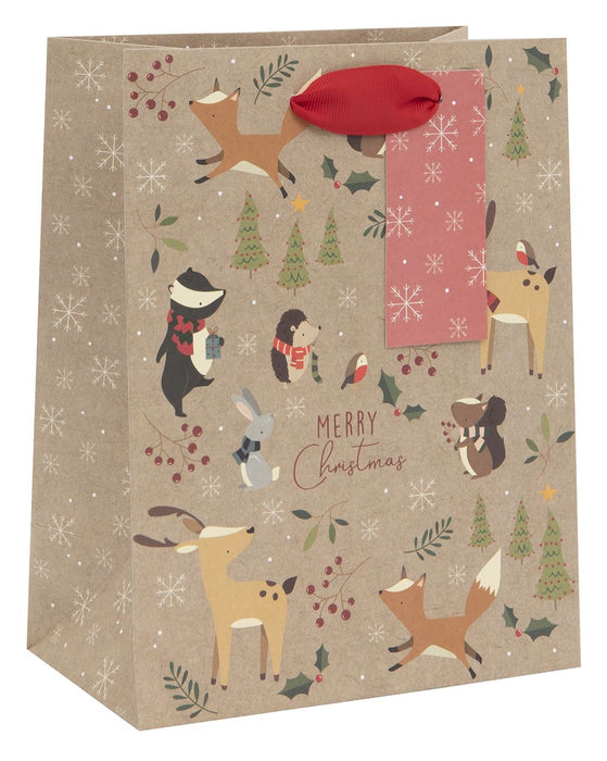 Glick Christmas In The Woods Medium Gift Bag