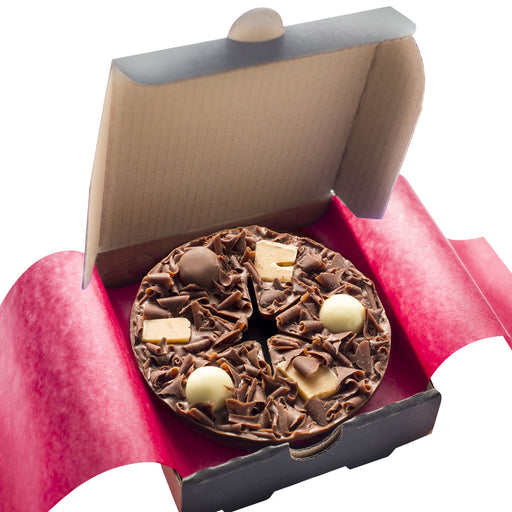 7 Gourmet Belgian Chocolate Pizza in Box Gift Present Treat
